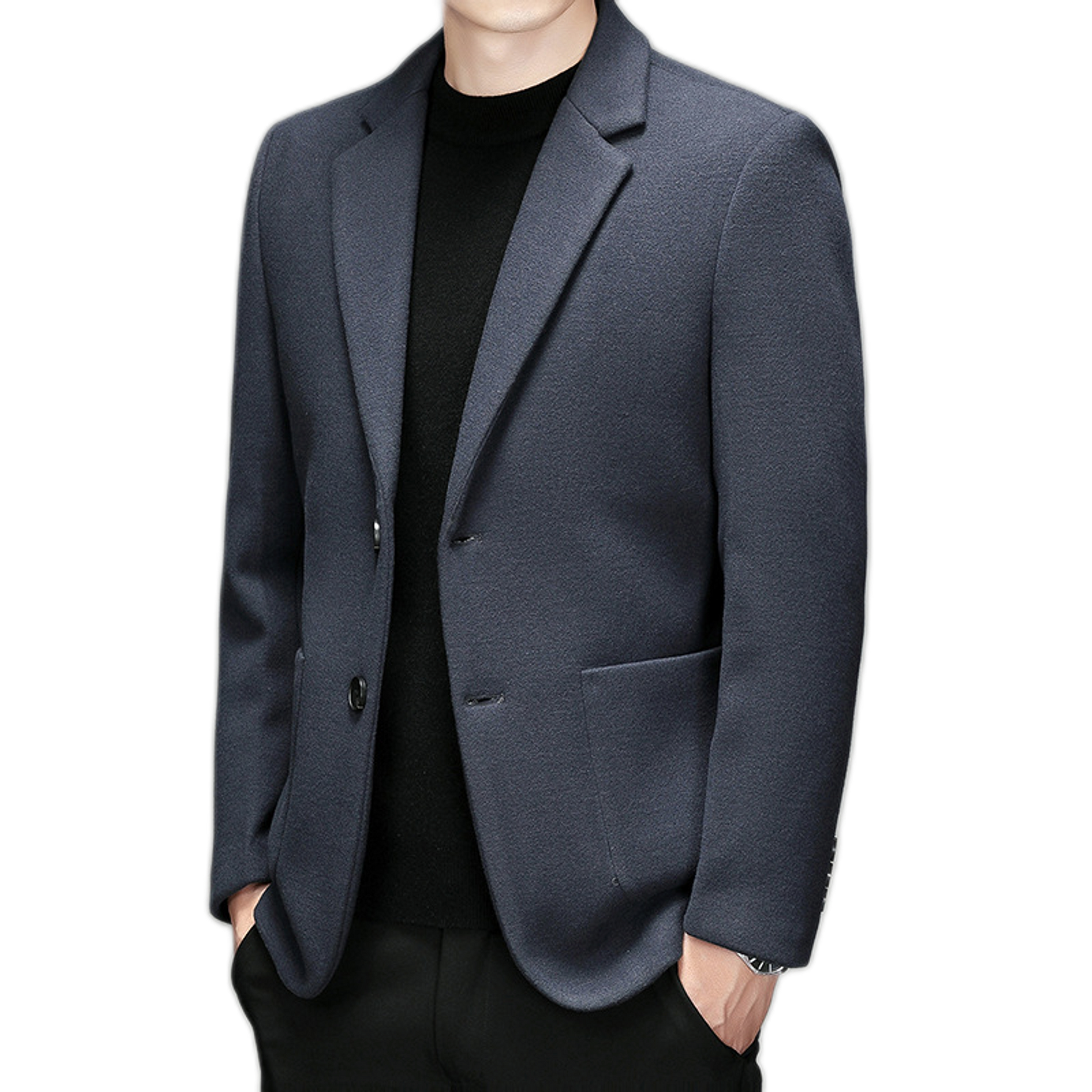 Blazer de lana hombre color azul
