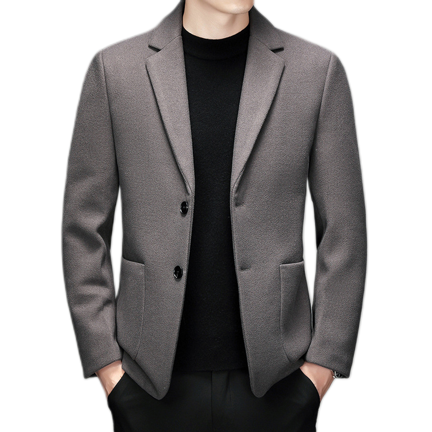 Blazer de lana hombre color gris