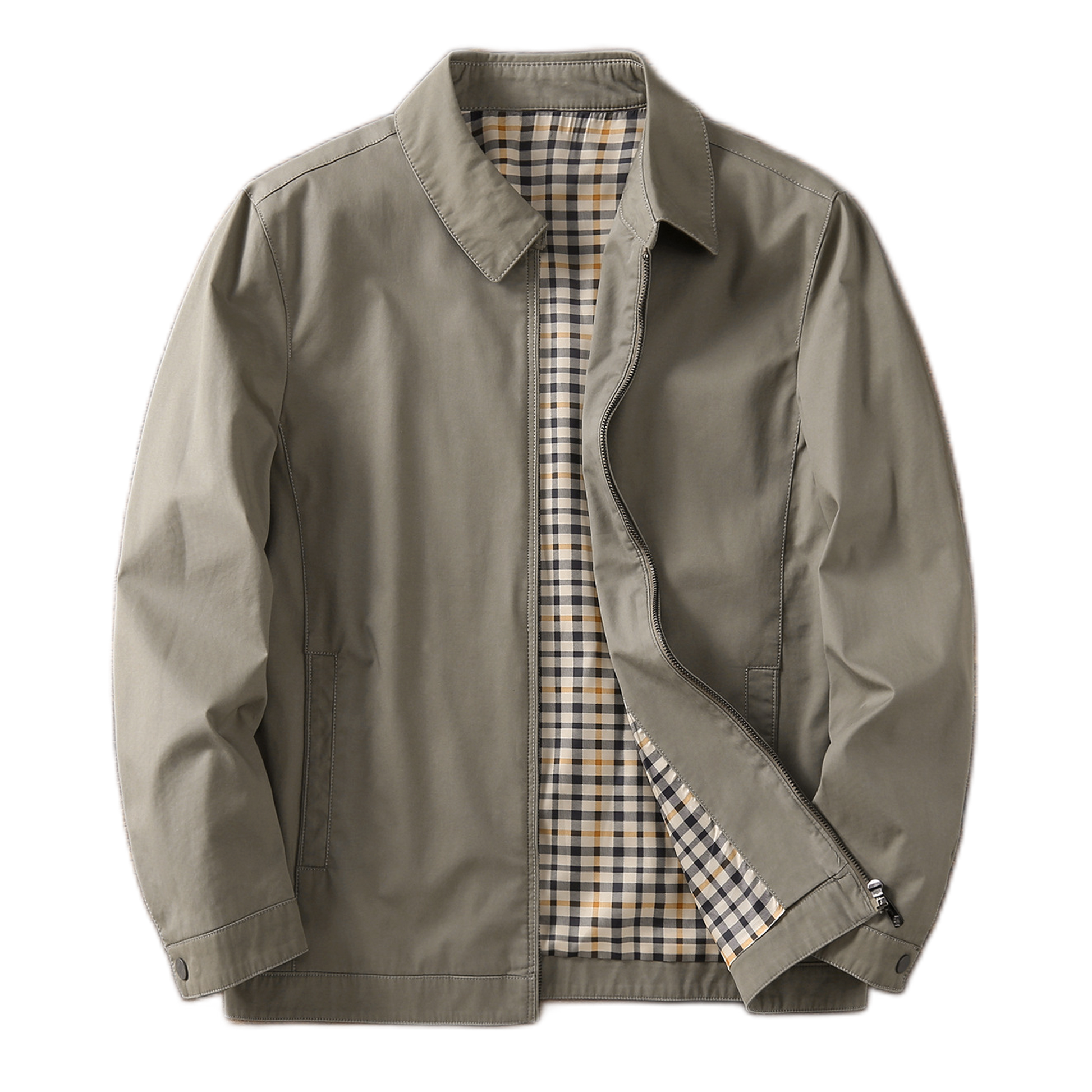 Chaqueta de algodón hombre con solapa