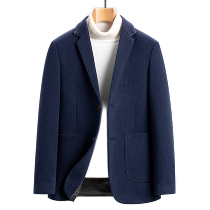 Blazer de algodón hombre color azul oscuro