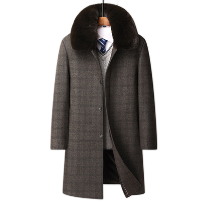 Chaqueta de lana hombre color café