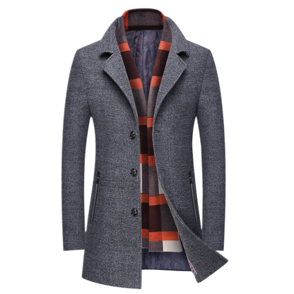 Chaqueta de lana hombre color gris, acolchada