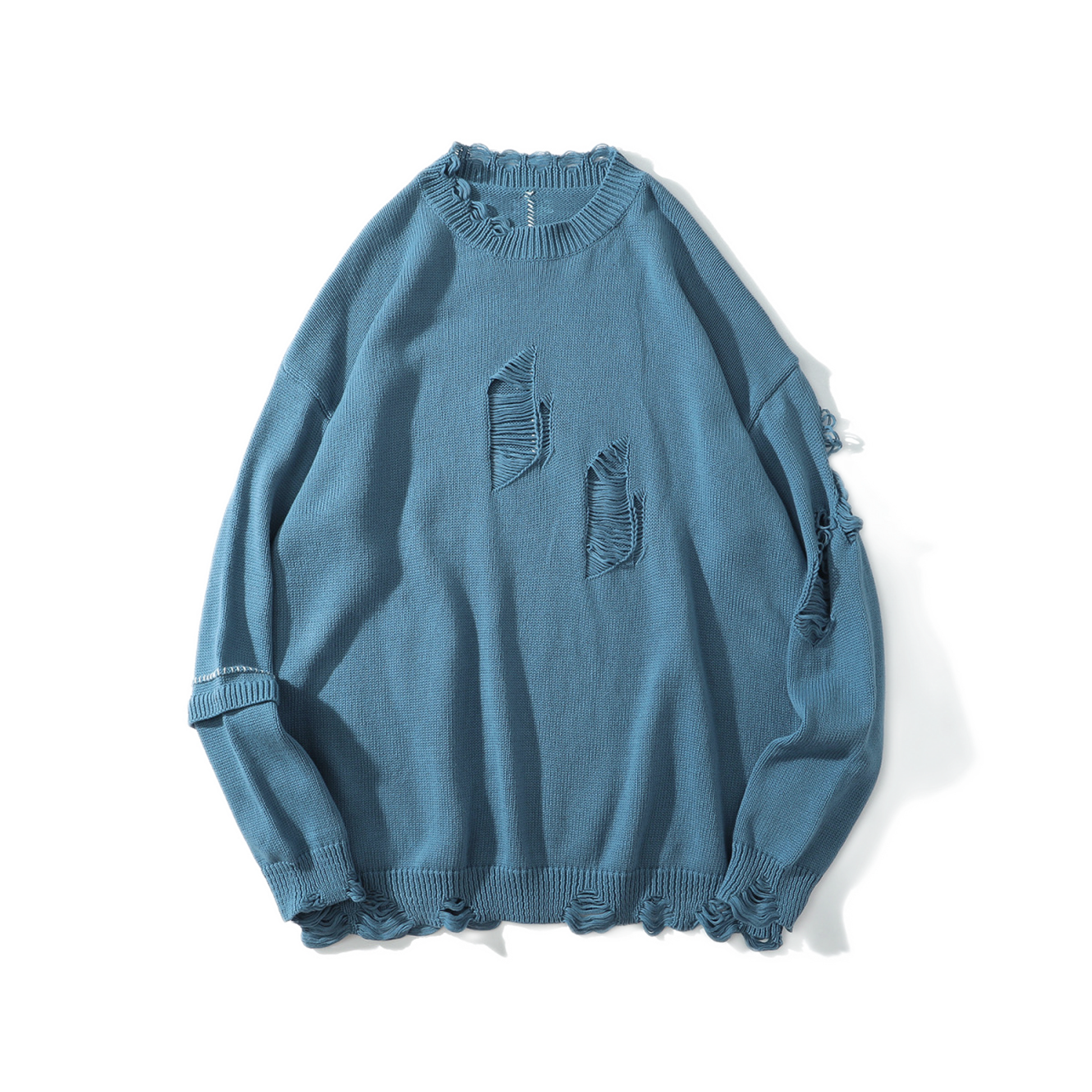 Sweater de algodón hombre color azul