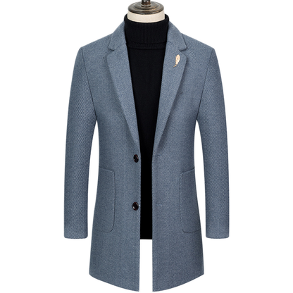Chaqueta de cashmere hombre color azul