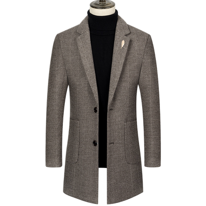 Chaqueta de cashmere hombre color café