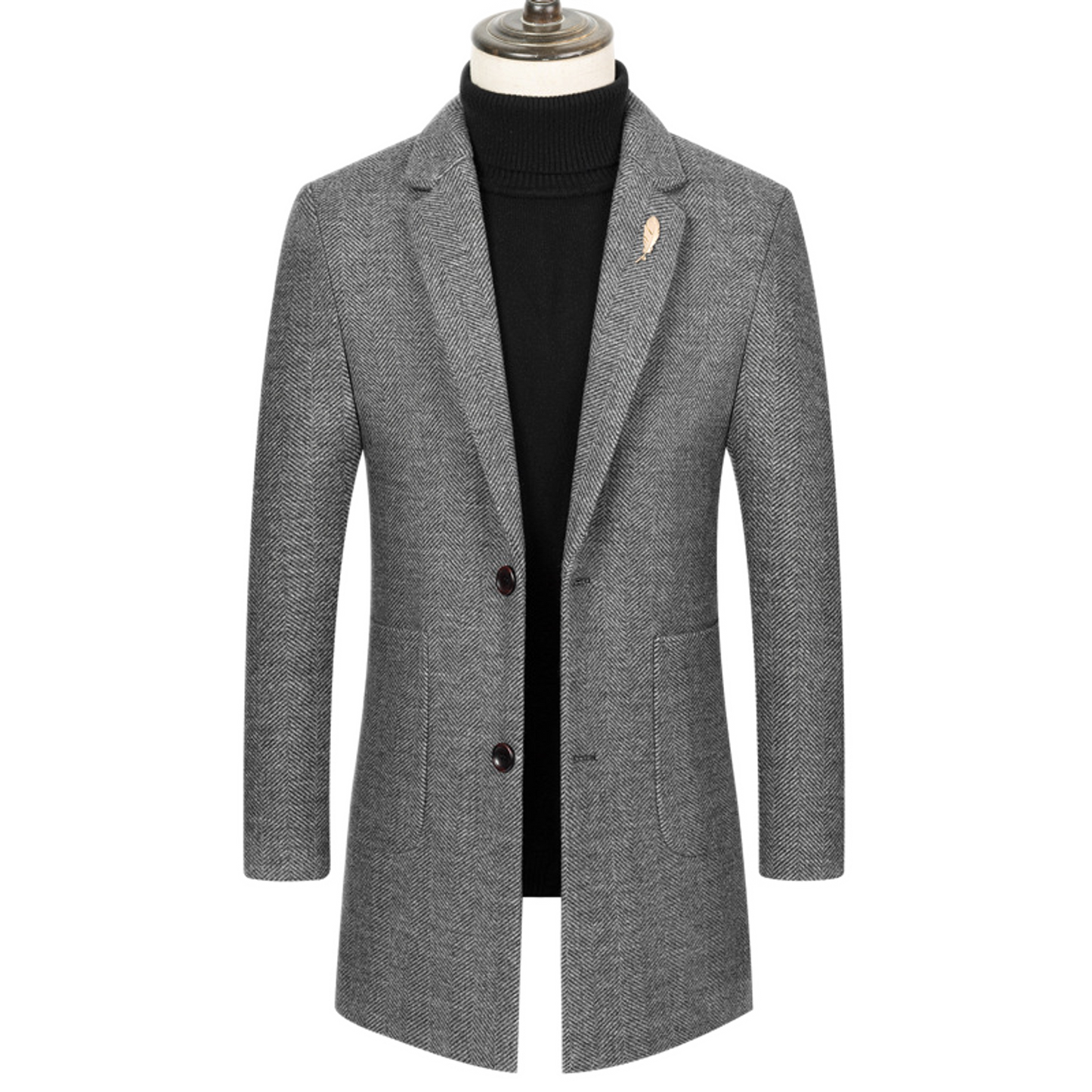 Chaqueta de cashmere hombre color gris