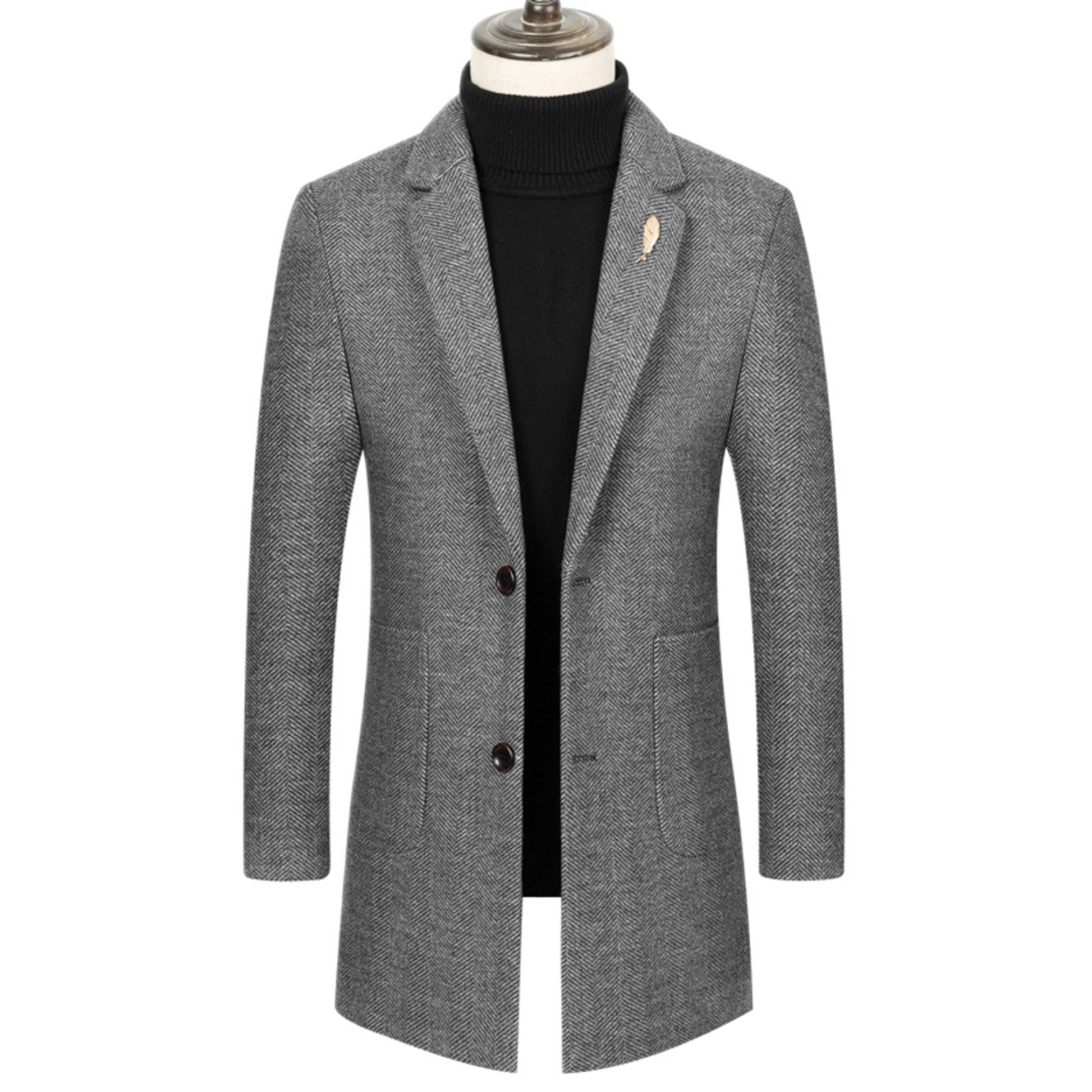 Chaqueta de cashmere hombre color gris