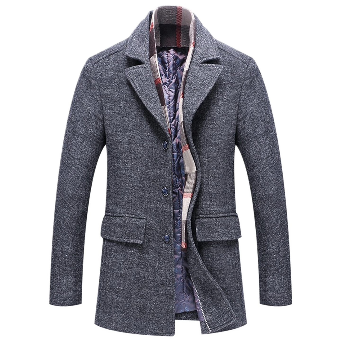 Chaqueta de lana hombre color gris