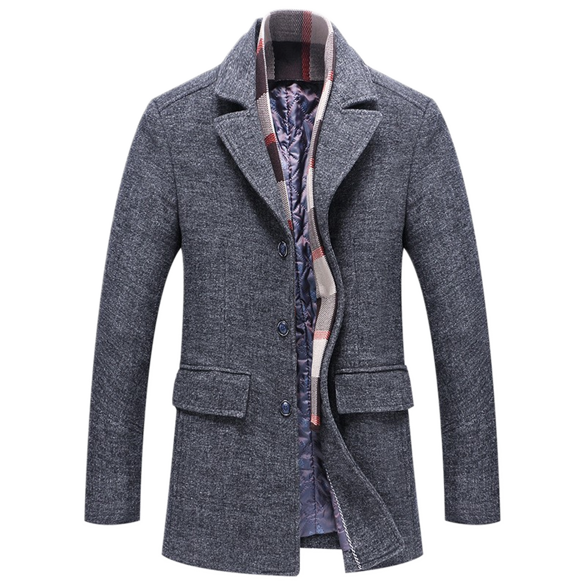 Chaqueta de lana hombre color gris