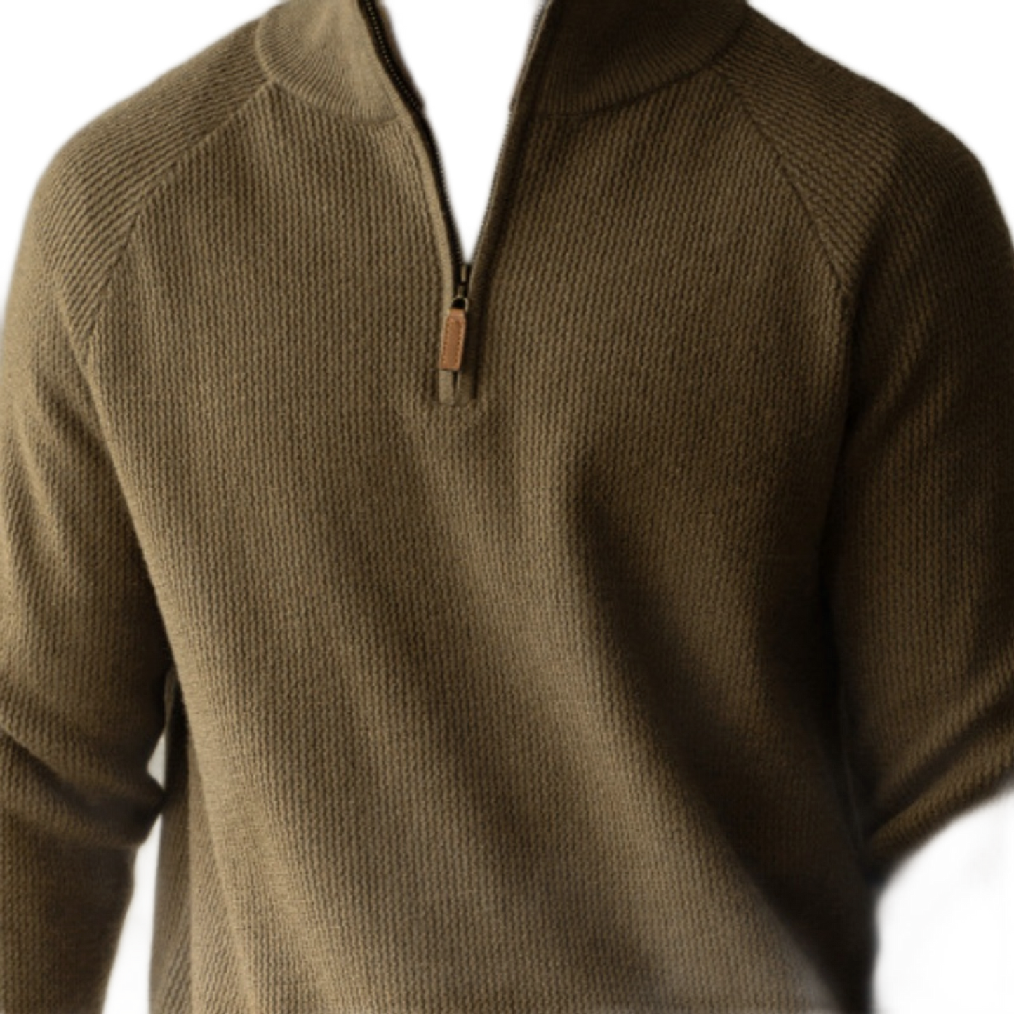 Sweater de lana hombre, cuello alto, color café