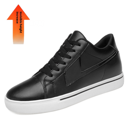 Zapato social de cuero hombre color blanco, alza de 6 cm