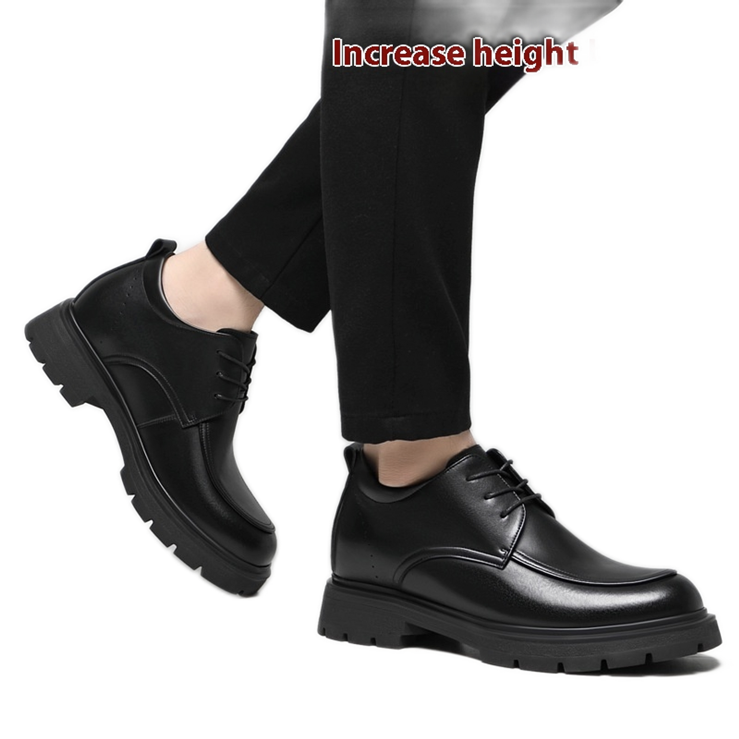 Mocasín de cuero hombre, con alza interna