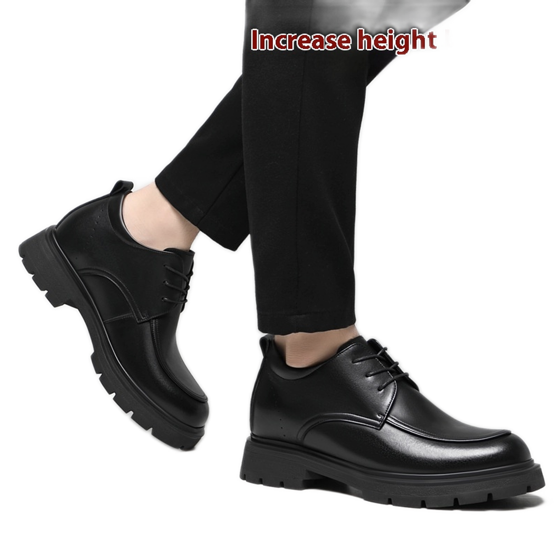 Mocasín de cuero hombre, con alza interna