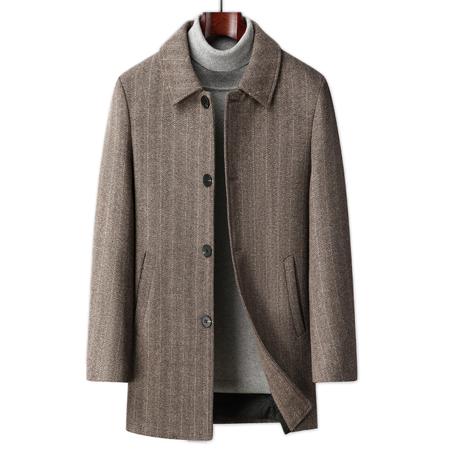 Chaqueta de lana hombre, reversible
