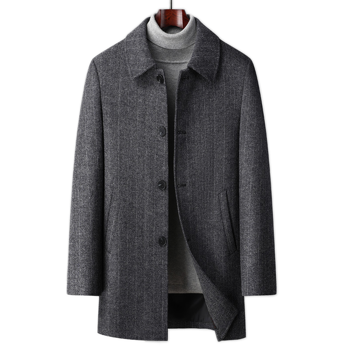 Chaqueta de lana hombre color gris