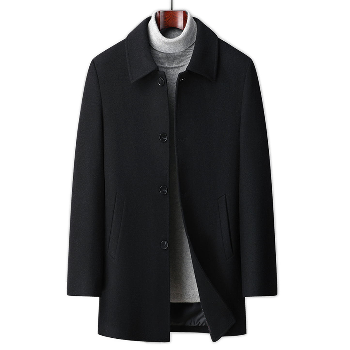 Chaqueta de lana hombre, reversible