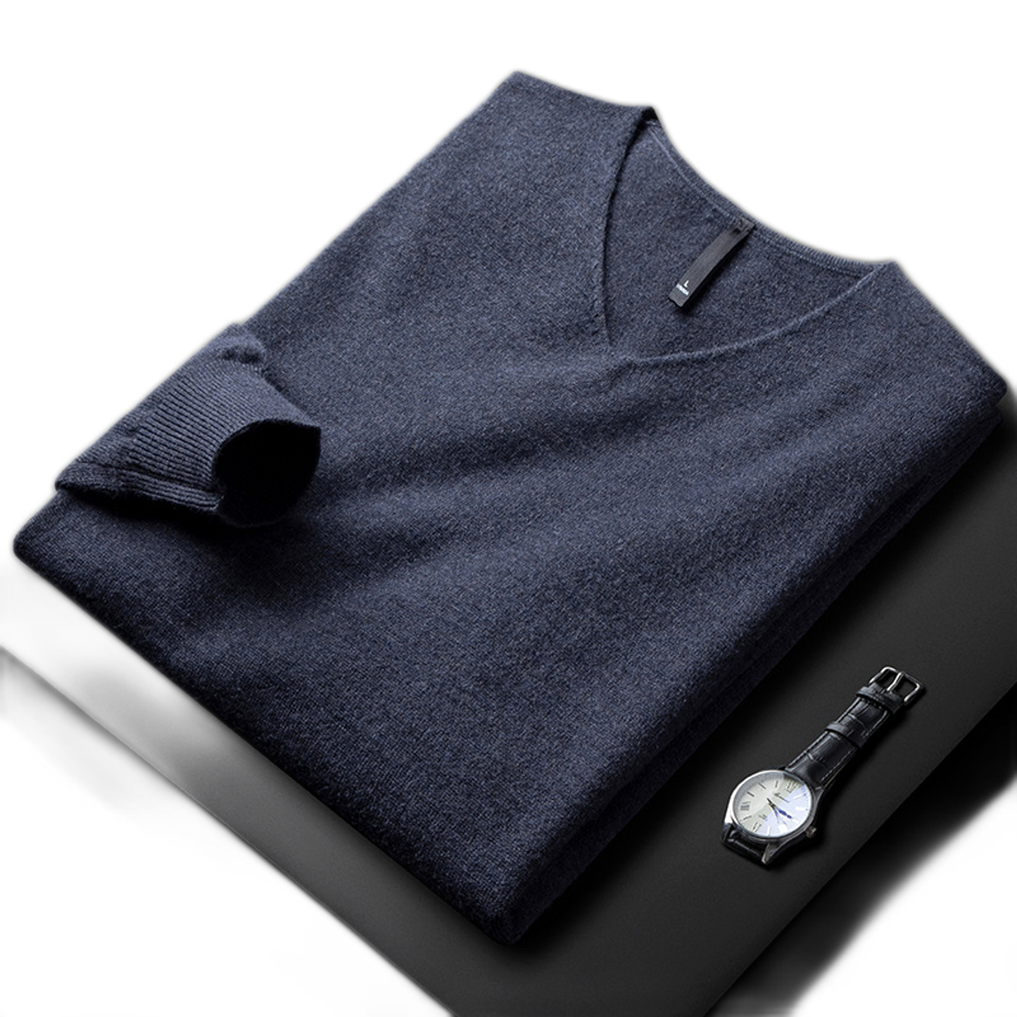Sweater de cashmere hombre color azul