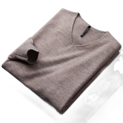 Sweater de cashmere hombre color camel