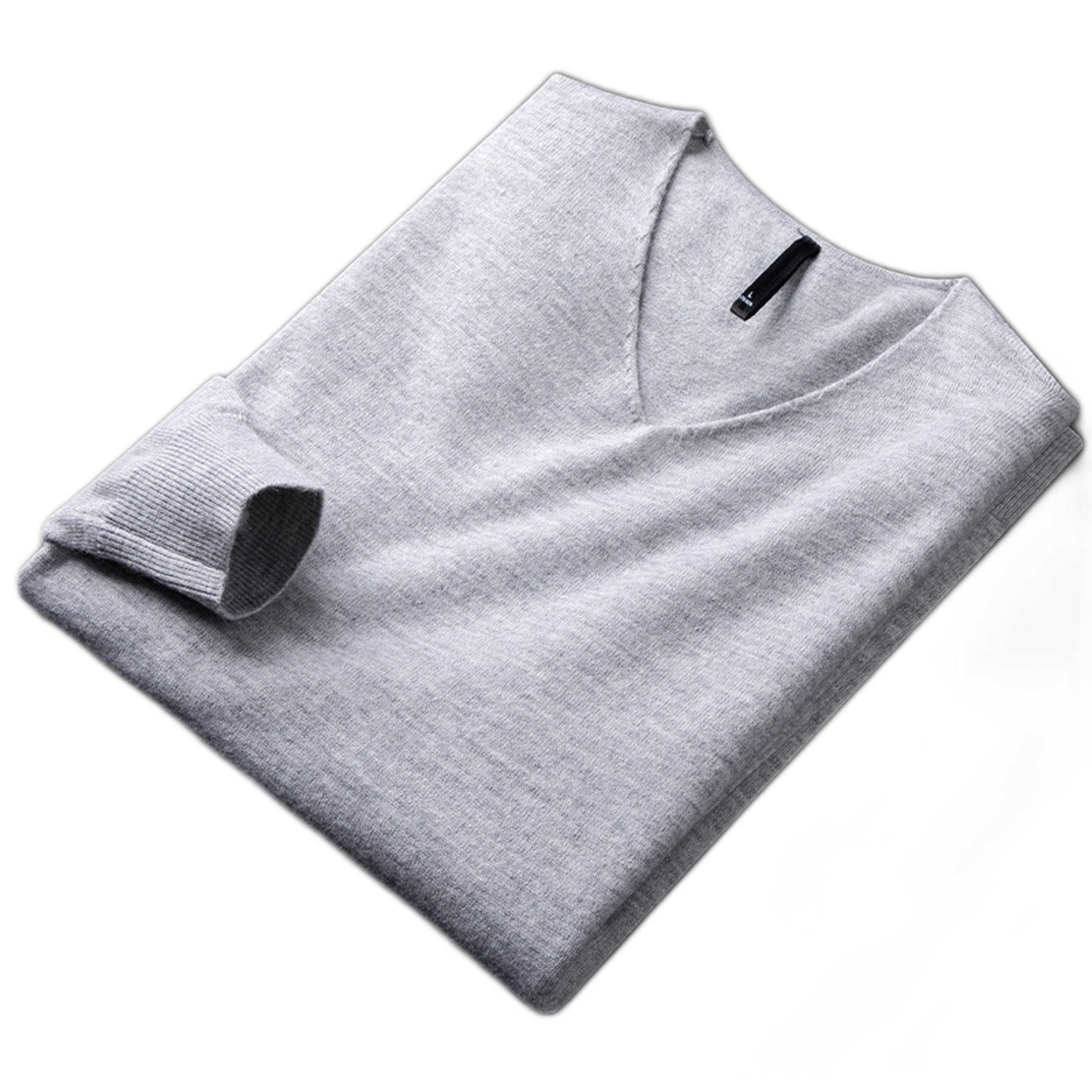 Sweater de cashmere hombre color gris claro