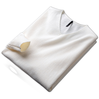 Sweater de cashmere hombre color blanco