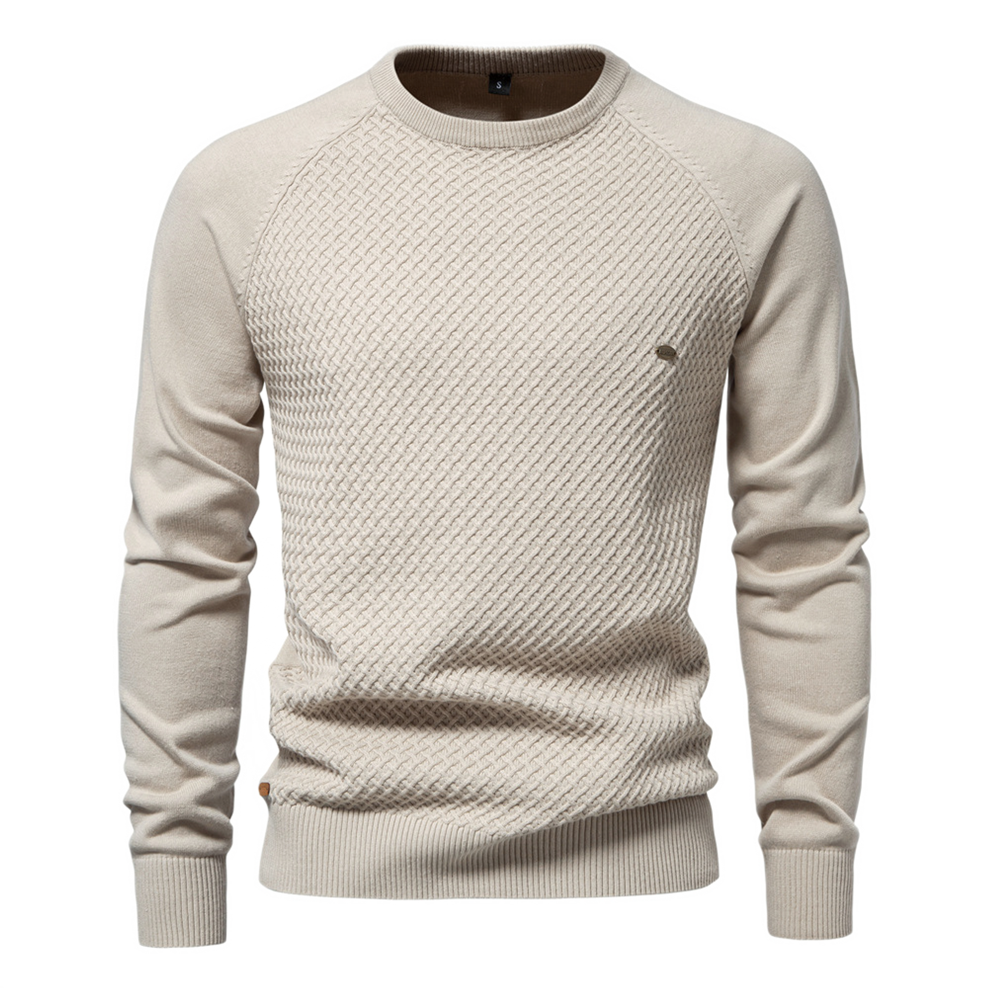 Sweater de algodón hombre color albaricoque