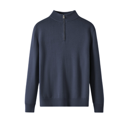 Sweater de lana hombre color azul y gris