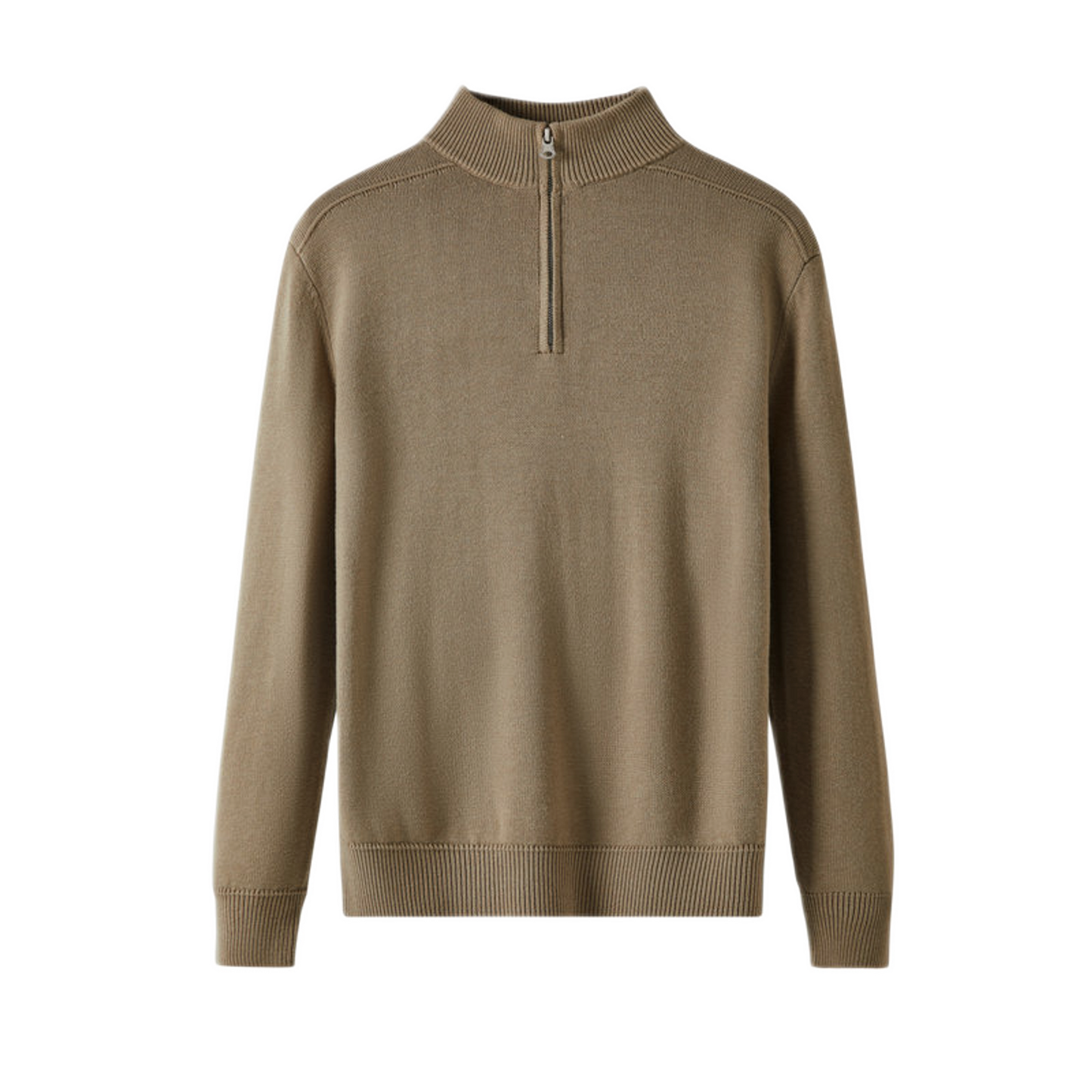 Sweater de lana hombre color café bronce