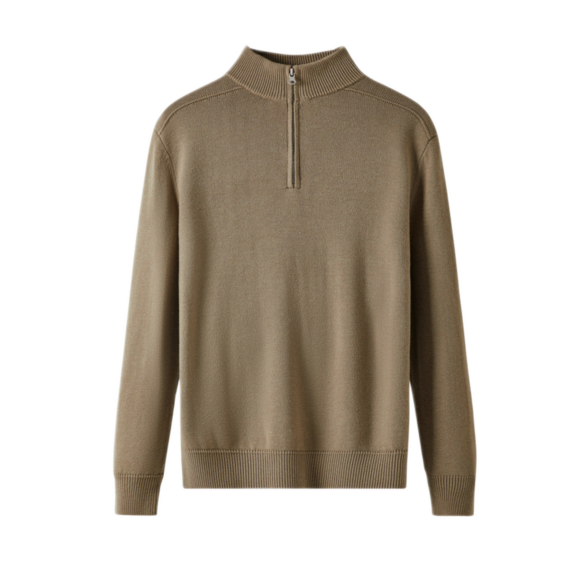 Sweater de lana hombre color café bronce