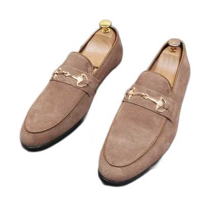 Mocasín de cuero hombre, con alza opcional