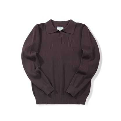 Sweater de algodón hombre color café