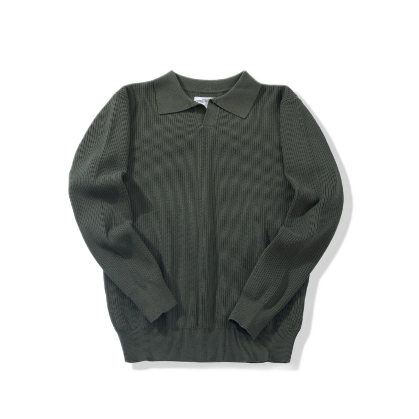 Sweater de algodón hombre color verde militar