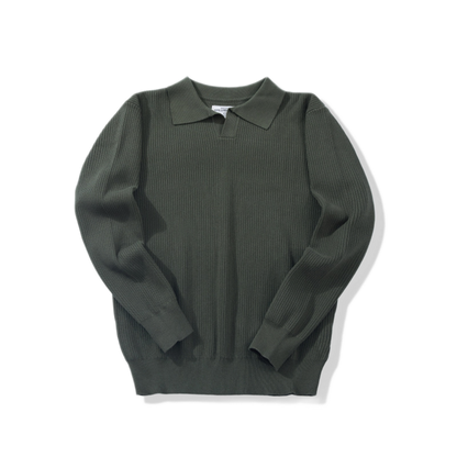 Sweater de algodón hombre color verde militar