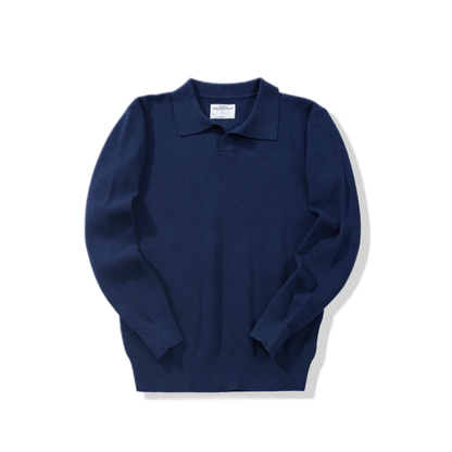 Sweater de algodón hombre color azul oscuro