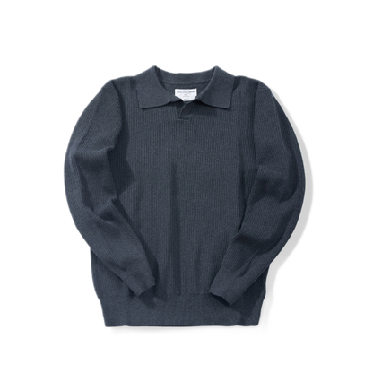 Sweater de algodón hombre color gris oscuro