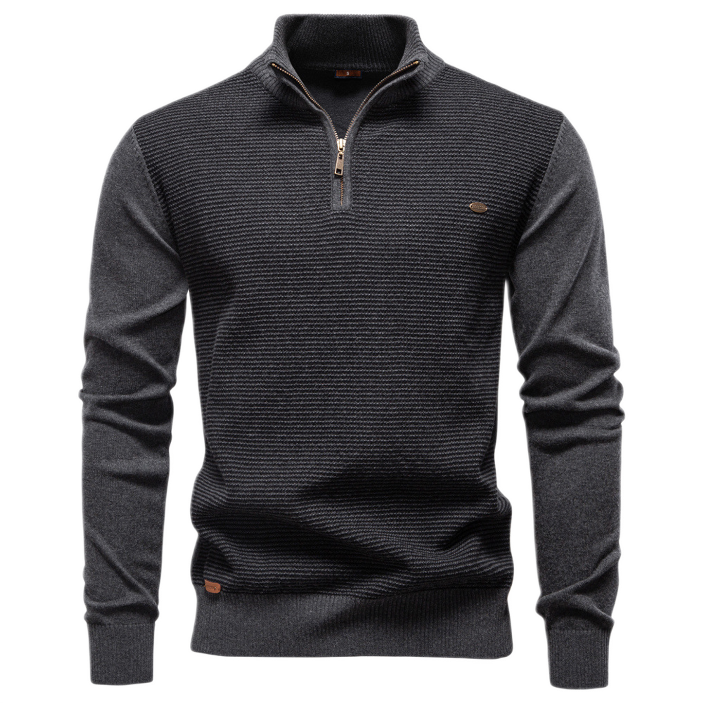 Sweater de algodón hombre color gris oscuro