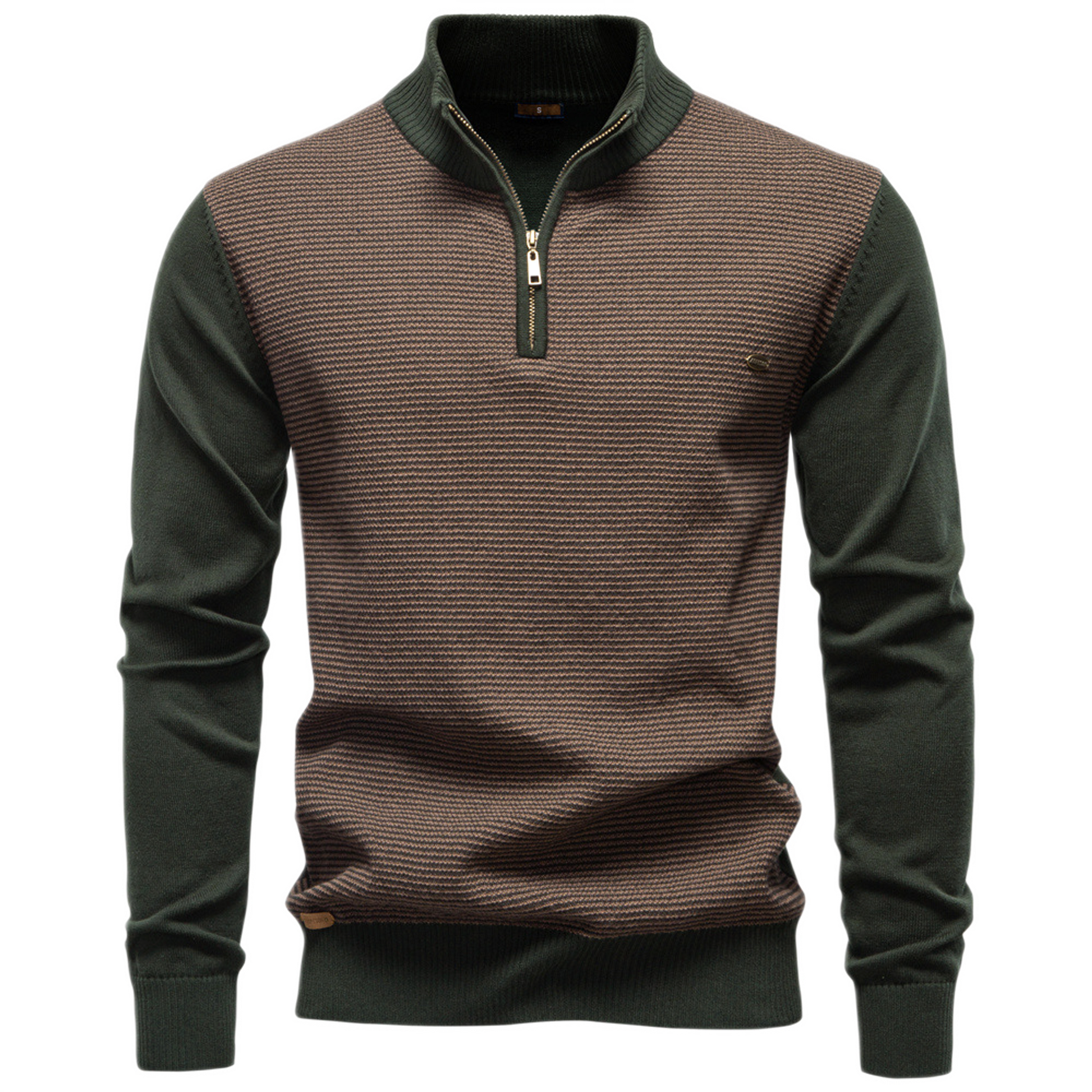 Sweater de algodón hombre, cuello alto