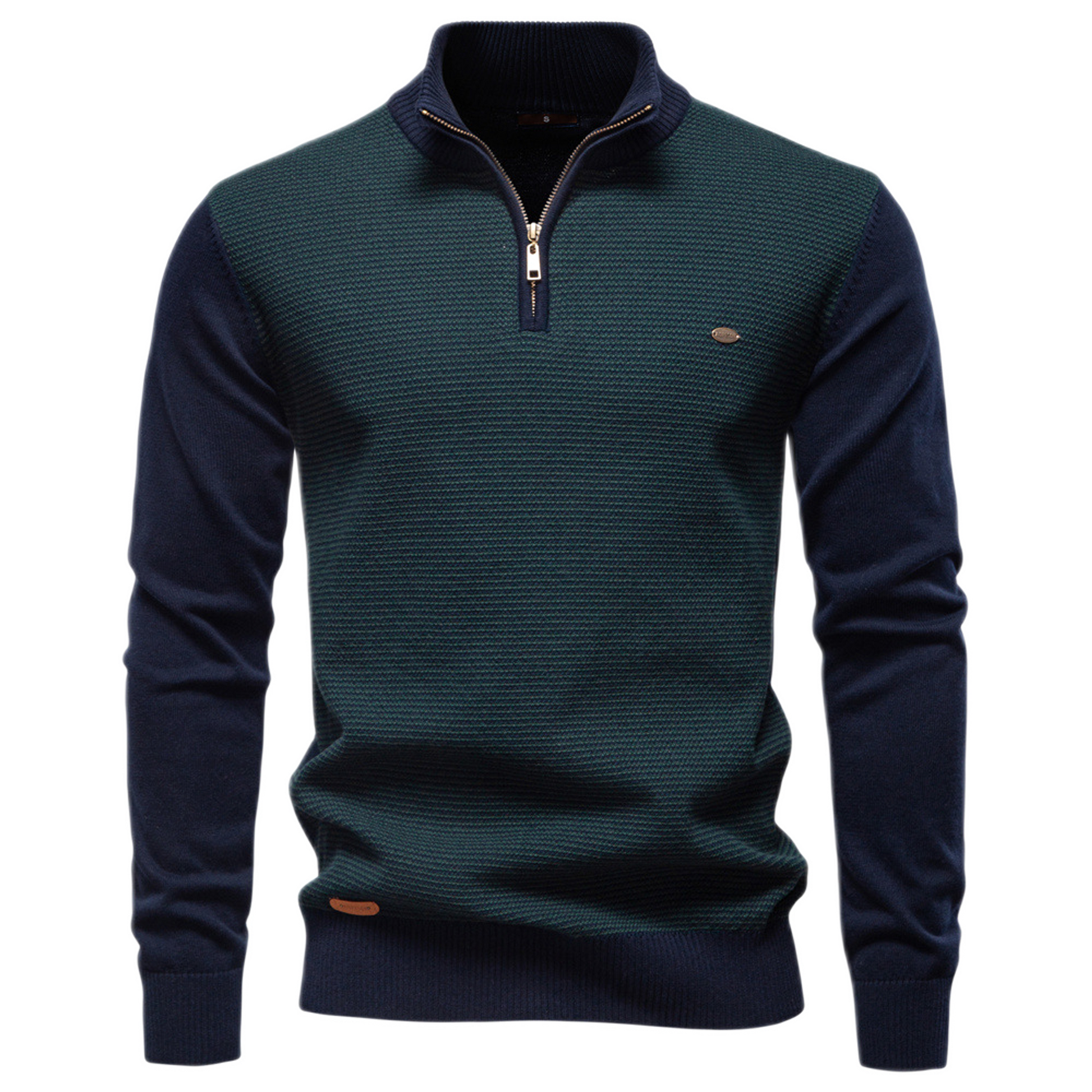 Sweater de algodón hombre, cuello alto