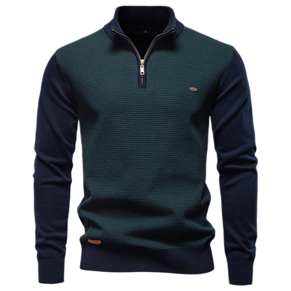 Sweater de algodón hombre, cuello alto