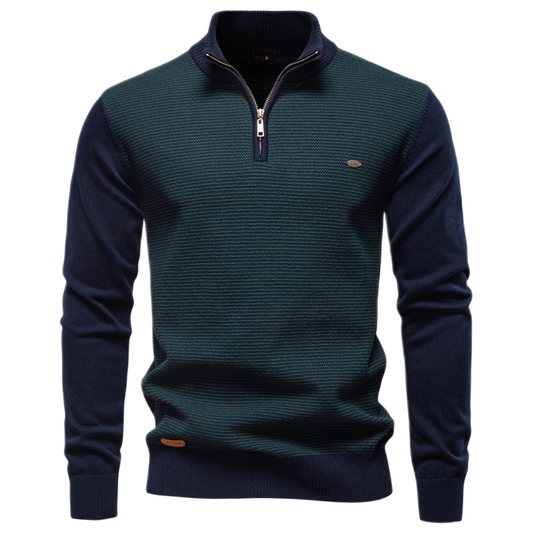 Sweater de algodón hombre, cuello alto