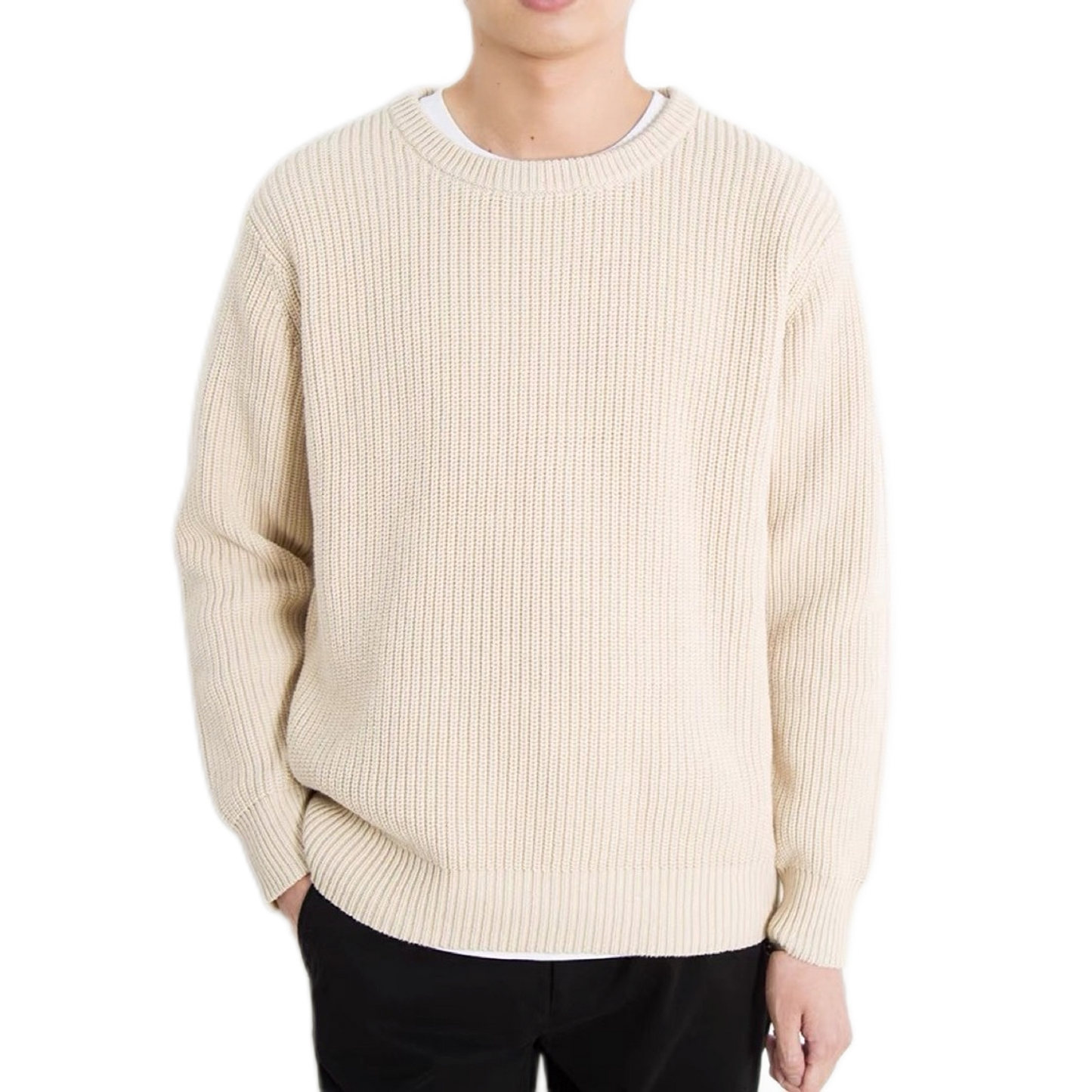 Sweater hombre color albaricoque