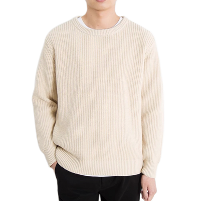Sweater hombre, cuello redondo corte suelto