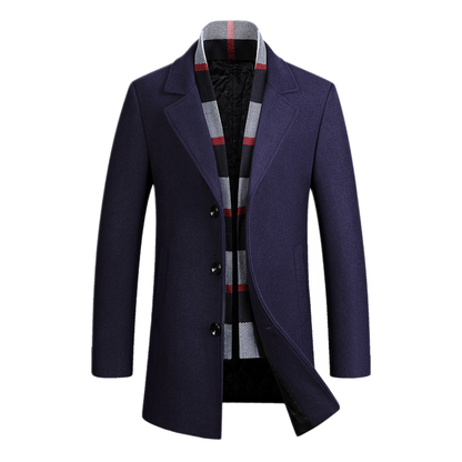 Chaqueta de lana hombre color azul marino