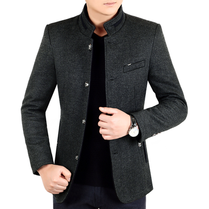 Chaqueta de lana hombre color gris