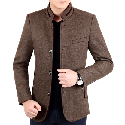 Chaqueta de lana hombre color caqui