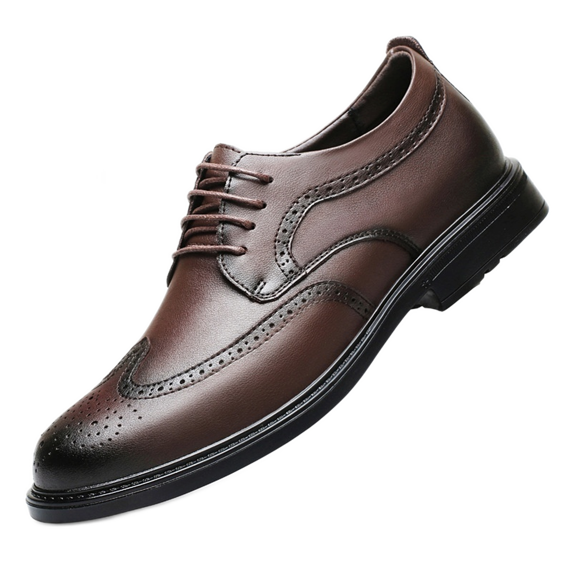 Zapato clásico de cuero hombre color café