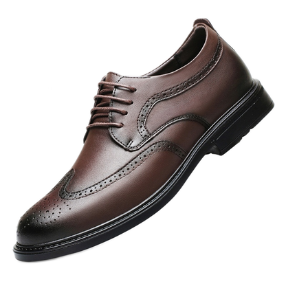 Zapato clásico de cuero hombre color café