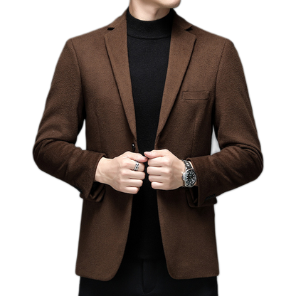 Blazer de lana hombre color camel oscuro
