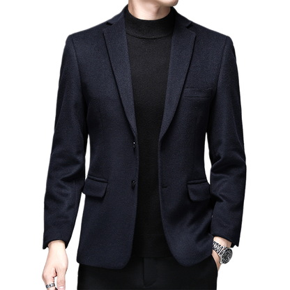 Blazer de lana hombre color camel oscuro