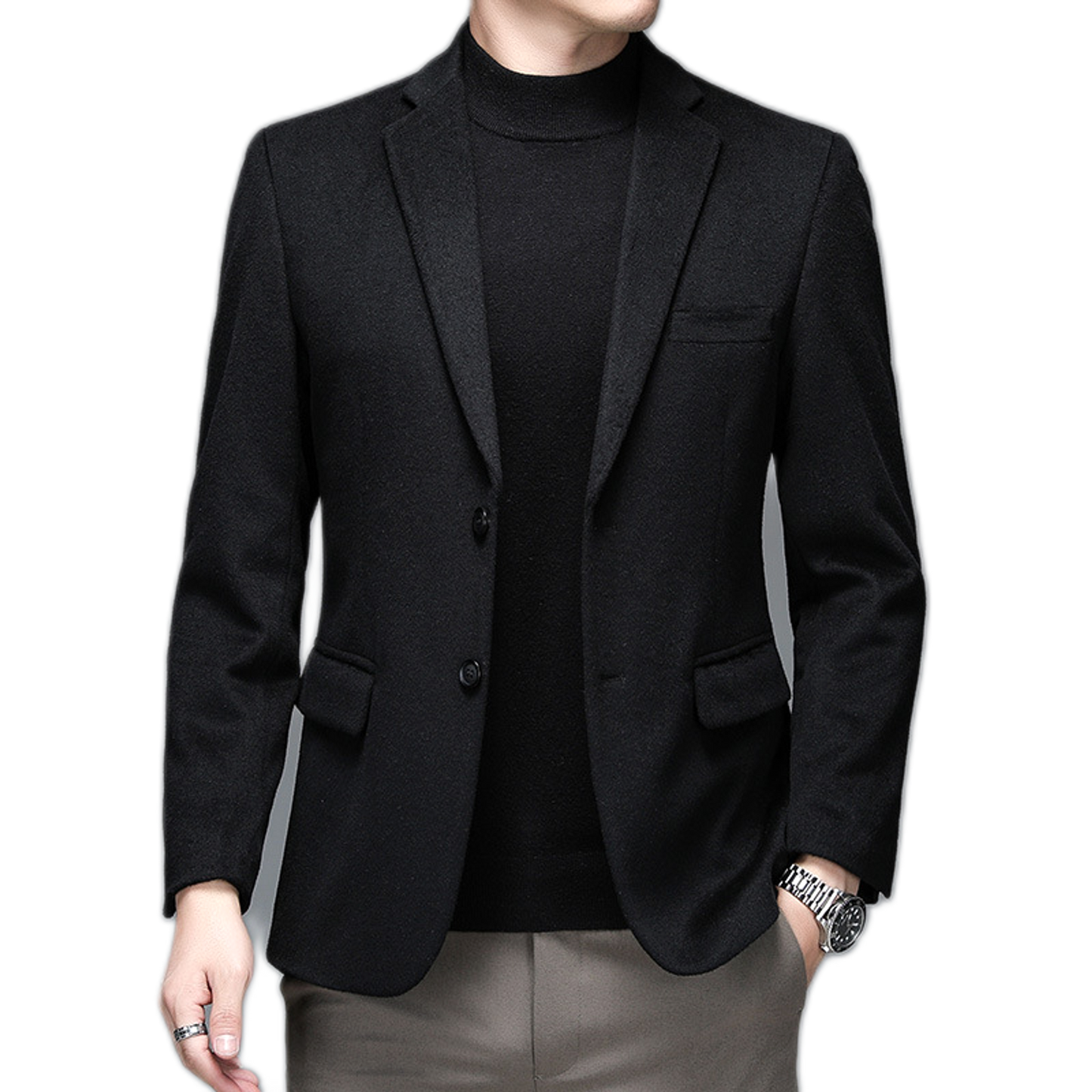 Blazer de lana hombre color camel oscuro