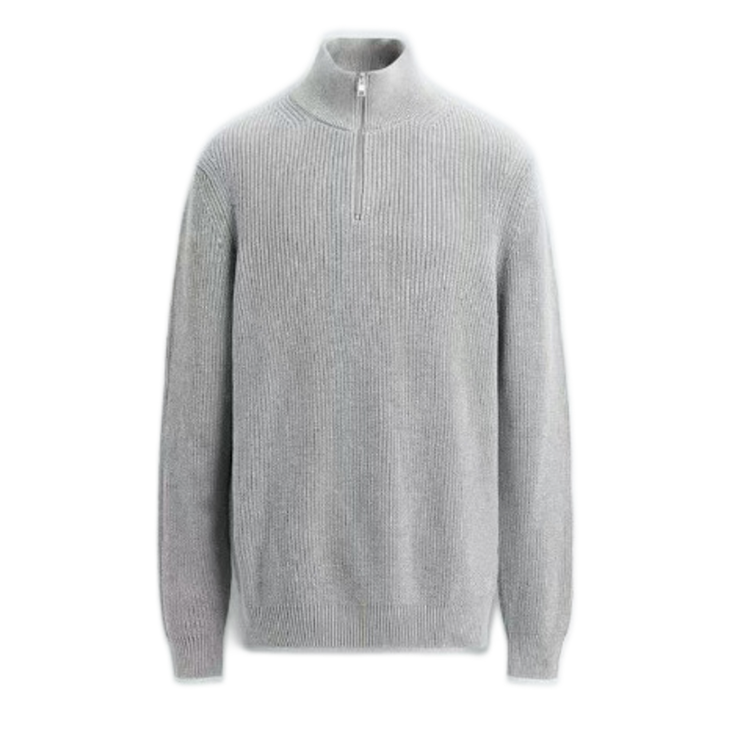 Sweater de algodón hombre color gris a rayas